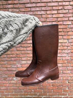Sears Brown Women's Tall Rain Boots